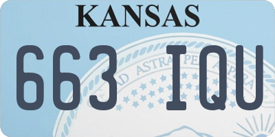 KS license plate 663IQU