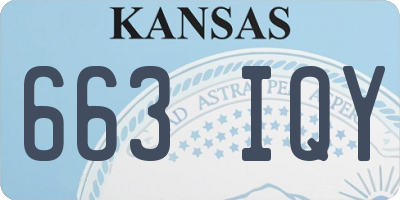 KS license plate 663IQY