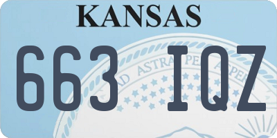 KS license plate 663IQZ