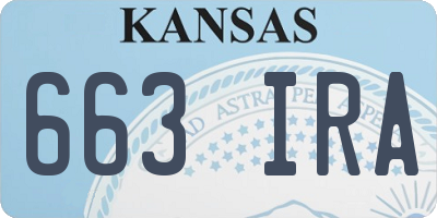 KS license plate 663IRA