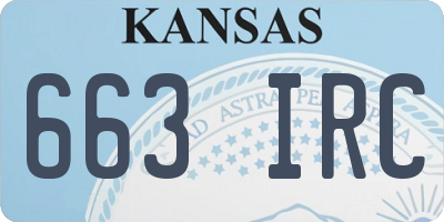 KS license plate 663IRC