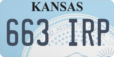 KS license plate 663IRP