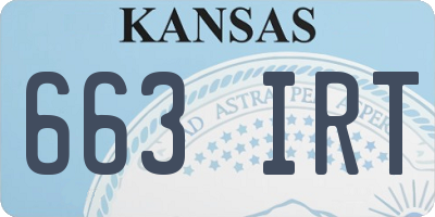 KS license plate 663IRT