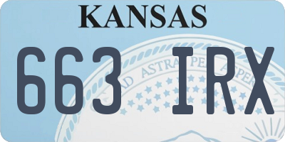 KS license plate 663IRX