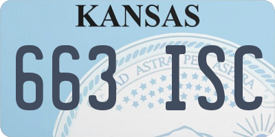 KS license plate 663ISC