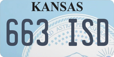KS license plate 663ISD