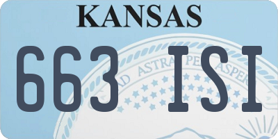 KS license plate 663ISI