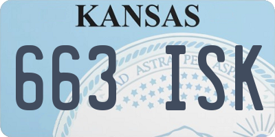 KS license plate 663ISK