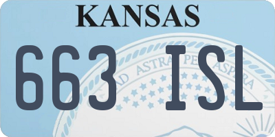 KS license plate 663ISL