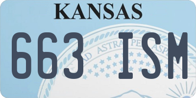 KS license plate 663ISM