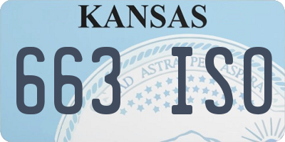 KS license plate 663ISO