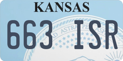 KS license plate 663ISR