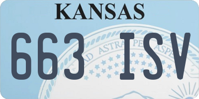 KS license plate 663ISV