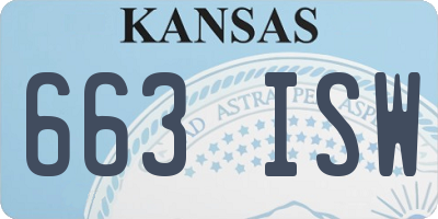 KS license plate 663ISW