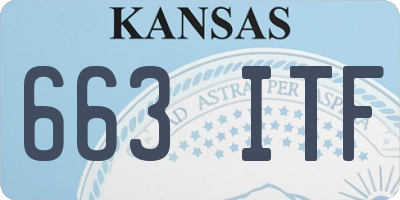 KS license plate 663ITF
