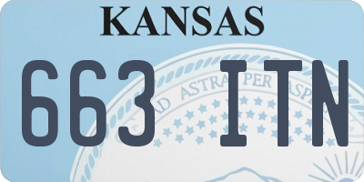 KS license plate 663ITN