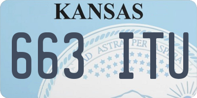 KS license plate 663ITU