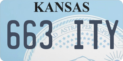 KS license plate 663ITY