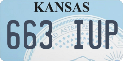 KS license plate 663IUP