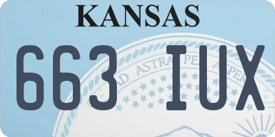KS license plate 663IUX