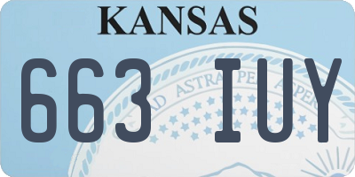 KS license plate 663IUY