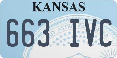 KS license plate 663IVC