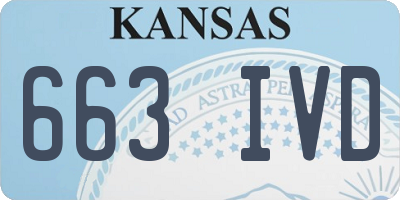 KS license plate 663IVD