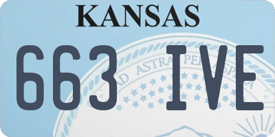 KS license plate 663IVE