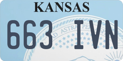 KS license plate 663IVN