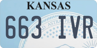 KS license plate 663IVR