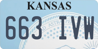 KS license plate 663IVW