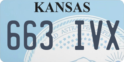 KS license plate 663IVX