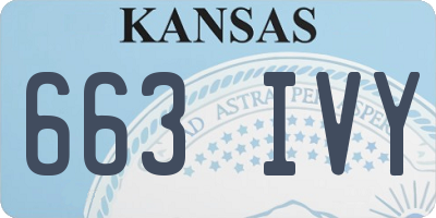 KS license plate 663IVY