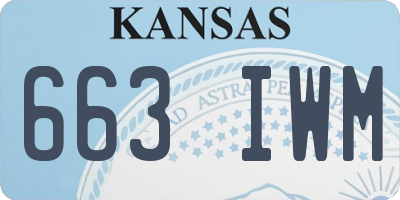 KS license plate 663IWM