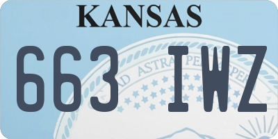 KS license plate 663IWZ