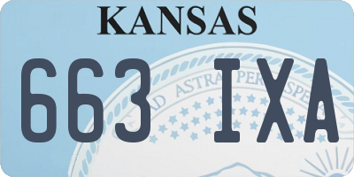 KS license plate 663IXA