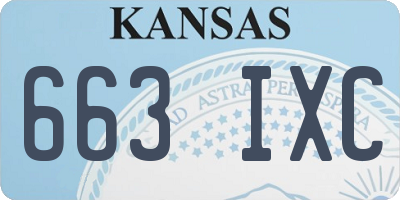 KS license plate 663IXC