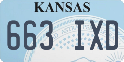 KS license plate 663IXD