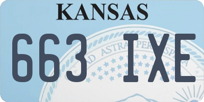 KS license plate 663IXE