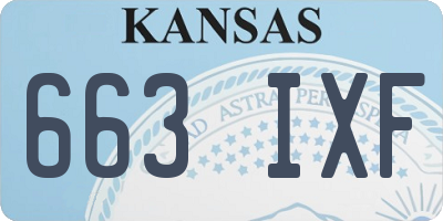 KS license plate 663IXF