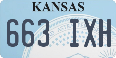 KS license plate 663IXH