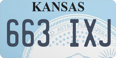 KS license plate 663IXJ