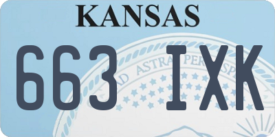 KS license plate 663IXK