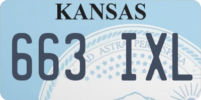 KS license plate 663IXL