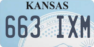 KS license plate 663IXM