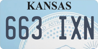KS license plate 663IXN