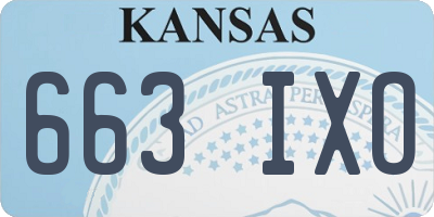 KS license plate 663IXO