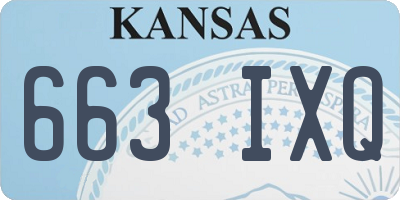 KS license plate 663IXQ