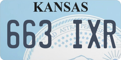 KS license plate 663IXR