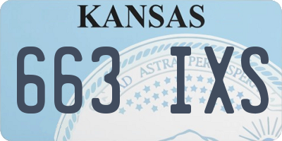 KS license plate 663IXS